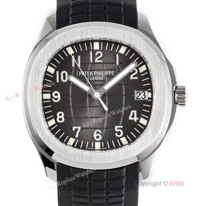 (ZF) Swiss 324 5167A Patek Philippe Aquanaut Black embossed Dial Rubber Band Automatic Watch